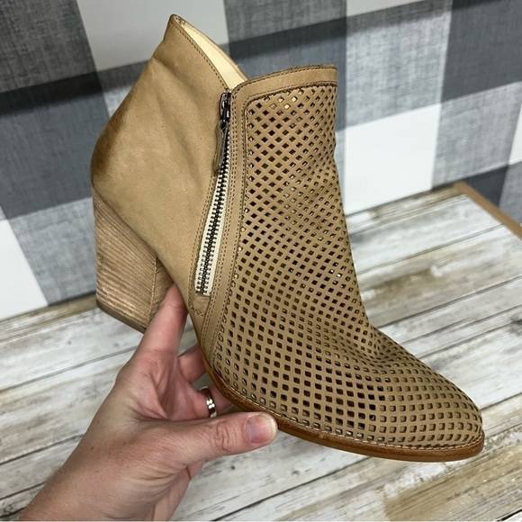 Paul Green Bonzai Nubuck Perforated Laser Cut Ankle Boot - Picture 2 of 14